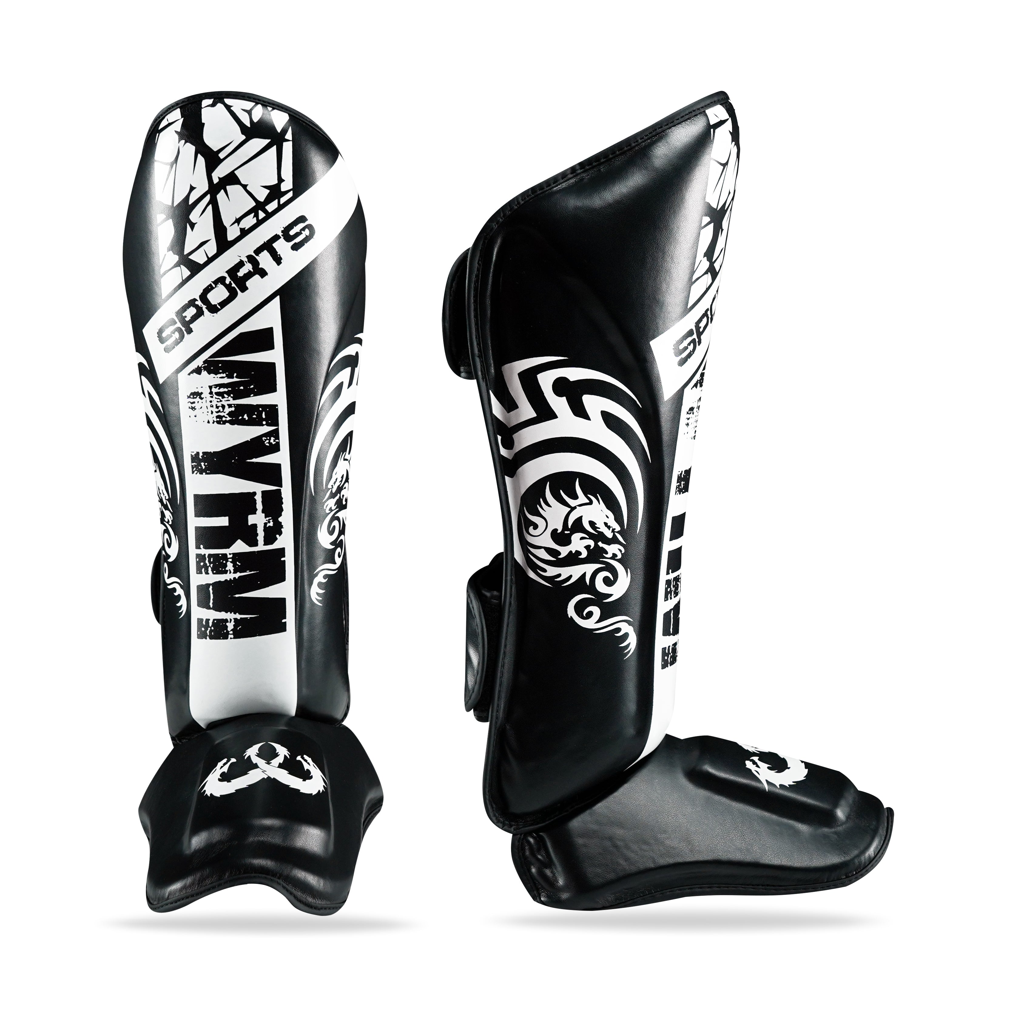 Pounder Black Shin Guards Wyrm Sports