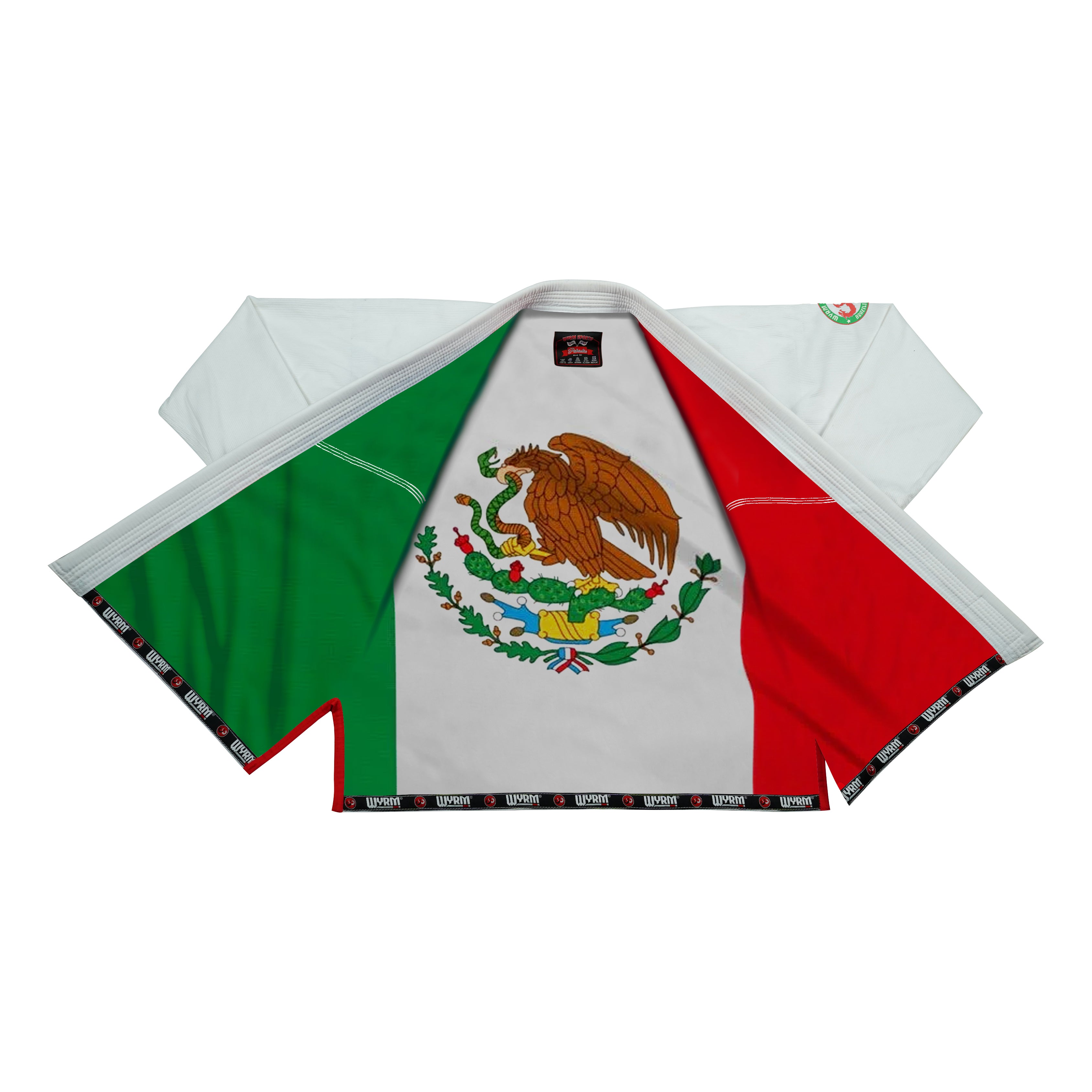 Mexican White Brazilian Jiu Jitsu Gi With Builtin Rash Guard Wyrm Sports