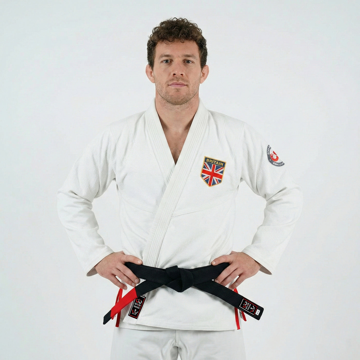 British White Brazilian Jiu Jitsu Gi With Built-in Rash Guard – Wyrm Sports