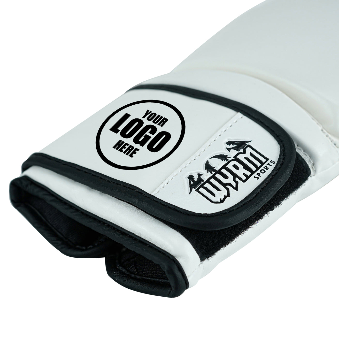Custom White PU Leather Boxing Training Gloves C14