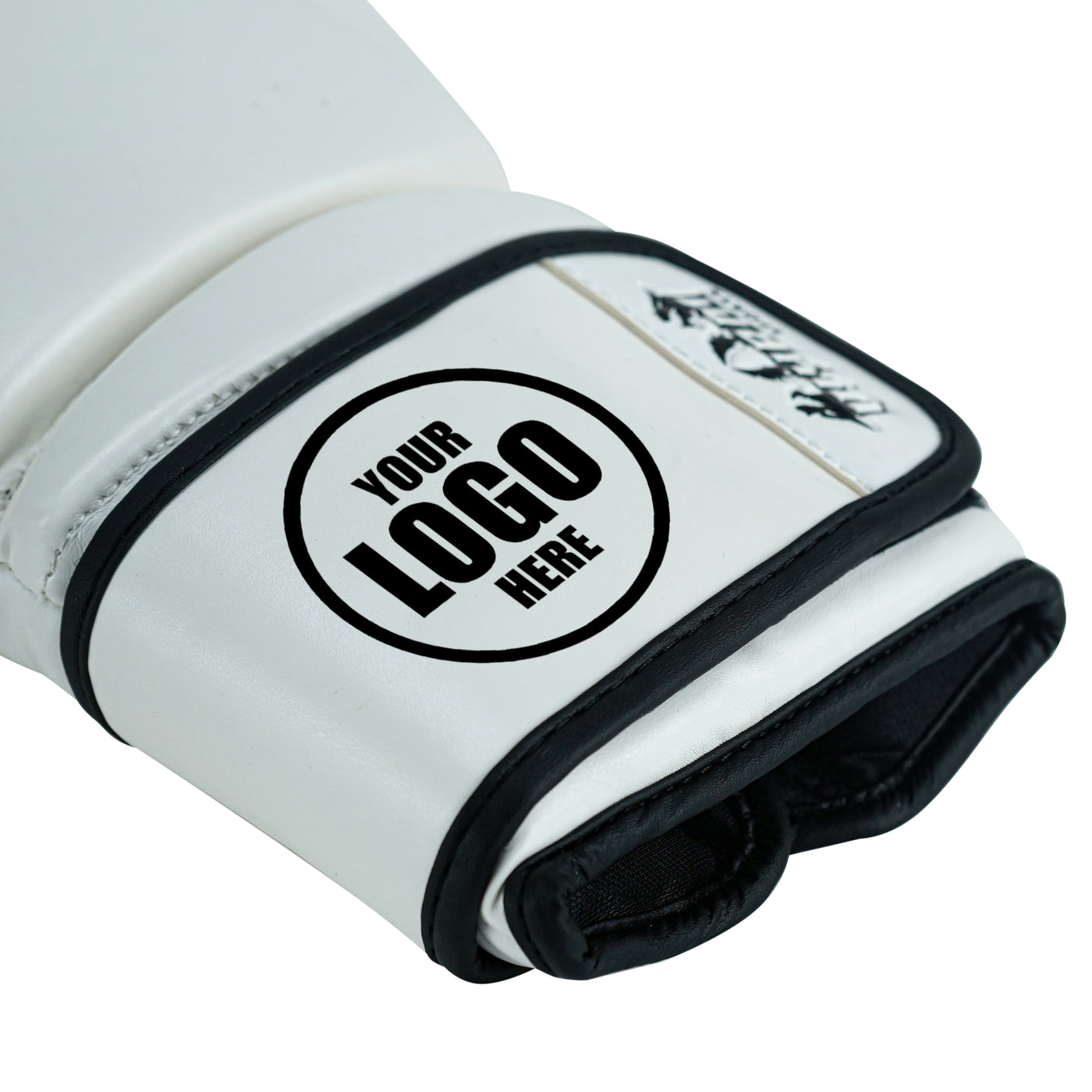 Custom White PU Leather Boxing Training Gloves C14