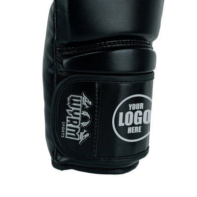 Custom Black PU Leather Boxing Training Gloves  C11