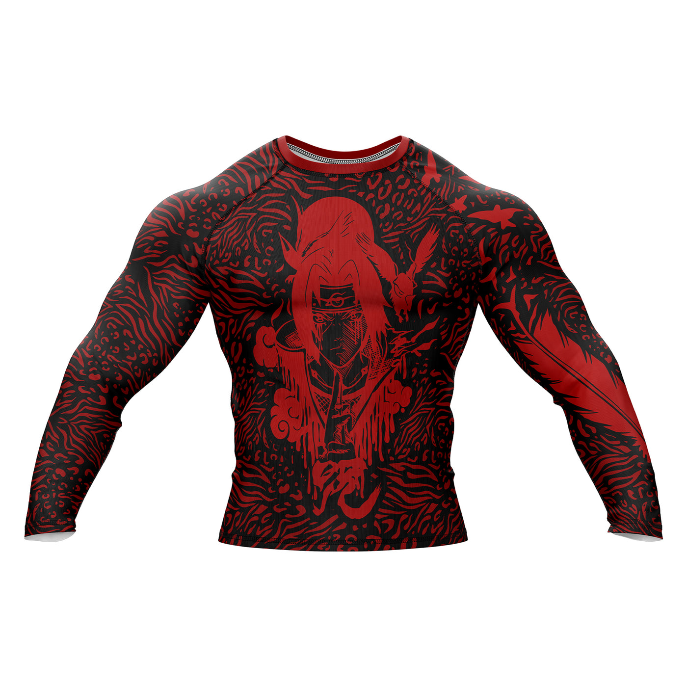 dark anime hero design bjj rash guard