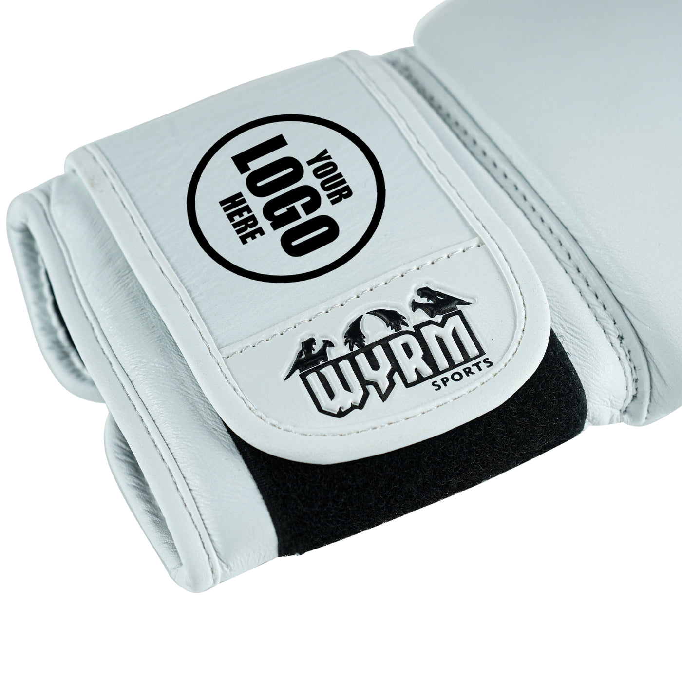 Custom White Genuine Leather Boxing Training Gloves C38