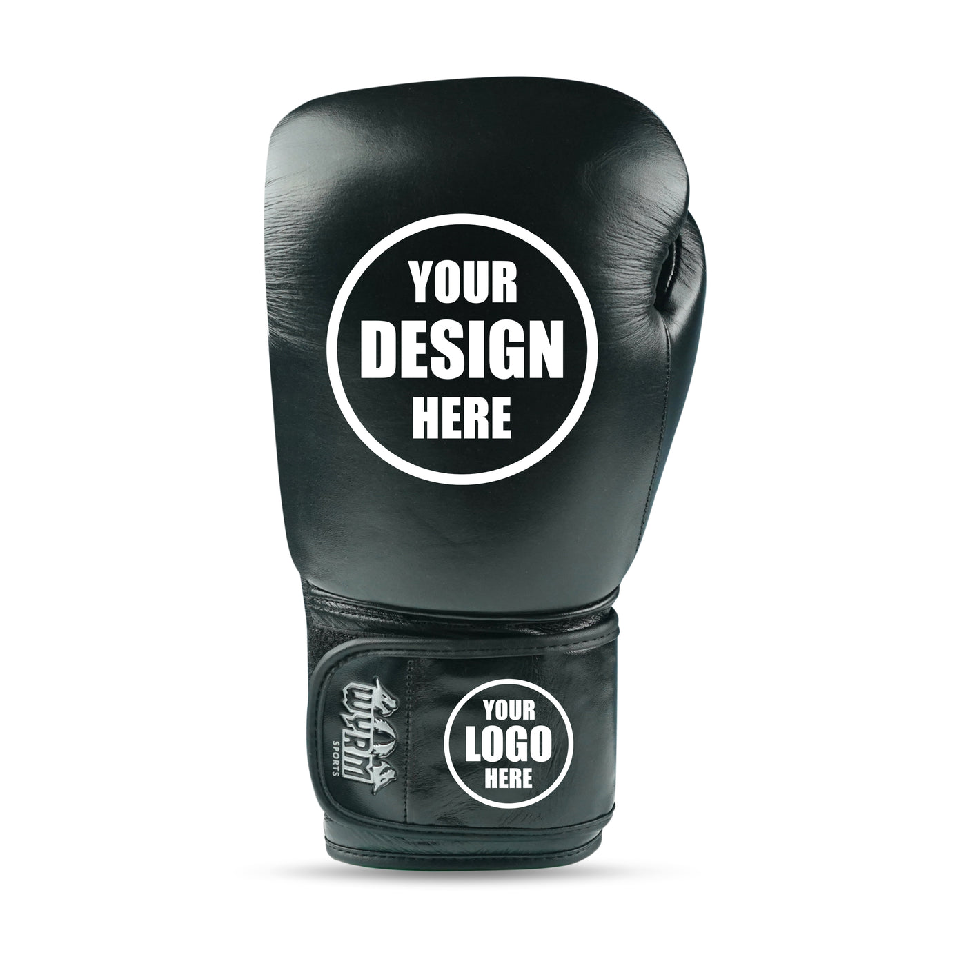 Custom Black Genuine Leather Boxing Training Gloves C26