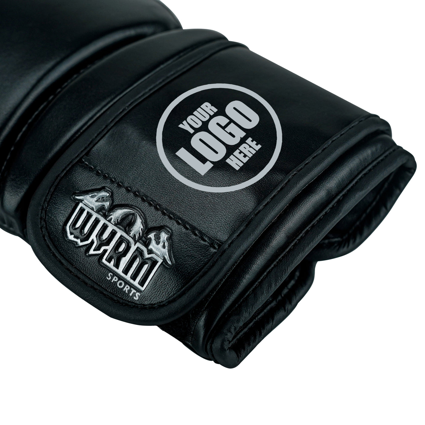 Custom Black PU Leather Boxing Training Gloves  C11