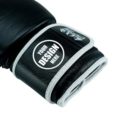 Custom Black Genuine Leather Boxing Training Gloves  C33