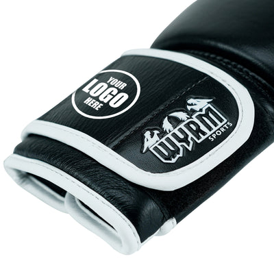 Custom Black Genuine Leather Boxing Training Gloves  C24