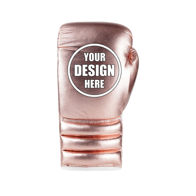 WYRM Deluxe Rose Gold Customized Pro Boxing Genuine Leather Gloves
