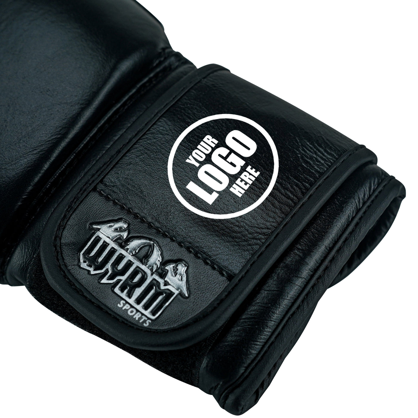Custom Black Genuine Leather Boxing Training Gloves  C31