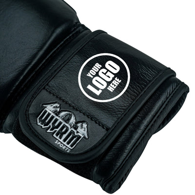 Custom Black Genuine Leather Boxing Training Gloves  C31