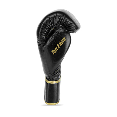 Custom Black Genuine Leather Boxing Training Gloves C39