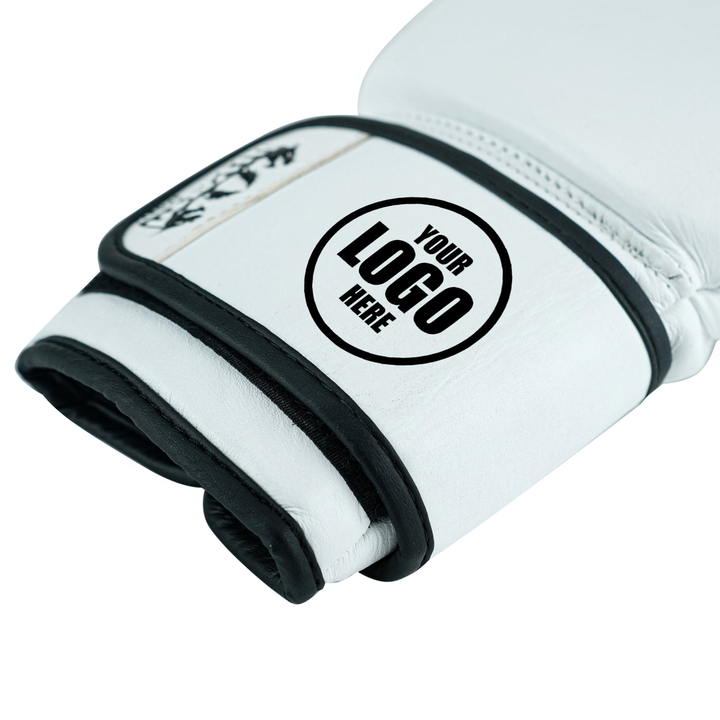 Custom White Genuine Leather Boxing Training Gloves C25