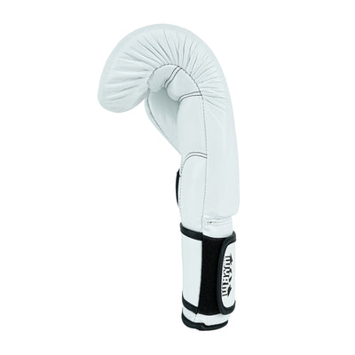 Custom White Genuine Leather Boxing Training Gloves C35