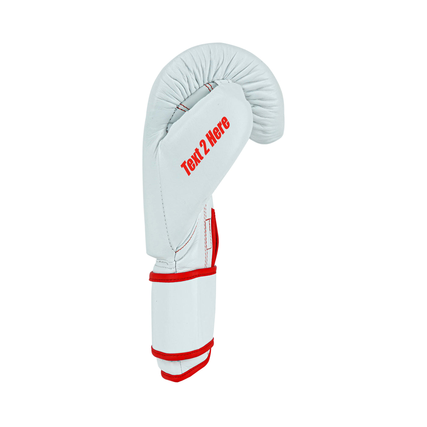 Custom White Genuine Leather Boxing Training Gloves C37