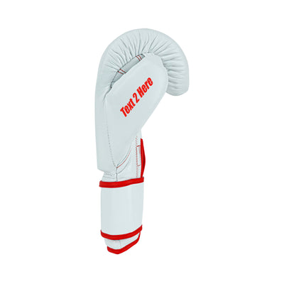 Custom White Genuine Leather Boxing Training Gloves C37