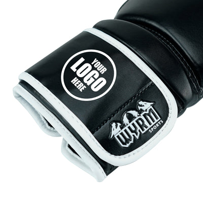 Custom Black PU Leather Boxing Training Gloves  C13