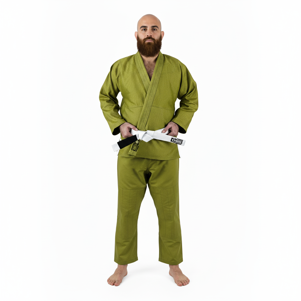 Plain Olive Green Brazilian Jiu Jitsu Gi