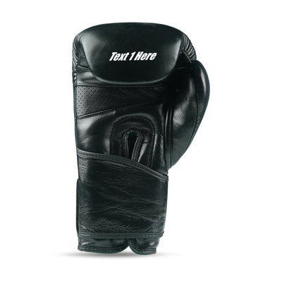 Custom Black Genuine Leather Boxing Training Gloves C26