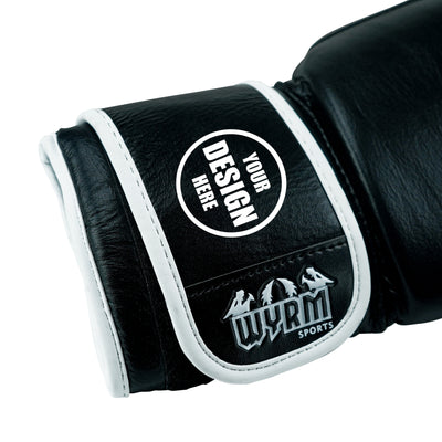 Custom Black Genuine Leather Boxing Training Gloves  C33