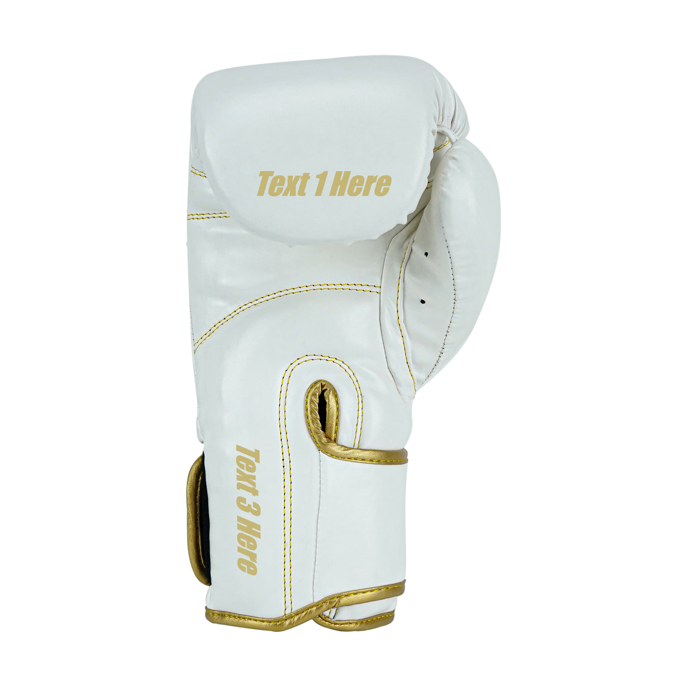 Custom White PU Leather Boxing Training Gloves C15