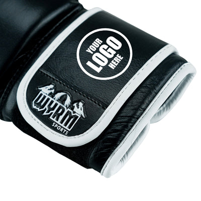 Custom Black Genuine Leather Boxing Training Gloves C22