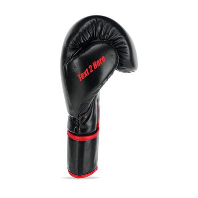 Custom Black PU Leather Boxing Training Gloves C18