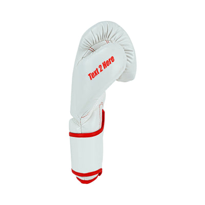 Custom White PU Leather Boxing Training Gloves C16