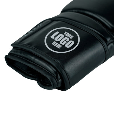 Custom Black PU Leather Boxing Training Gloves  C11