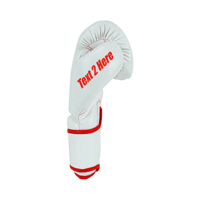 Custom White PU Leather Boxing Training Gloves C16