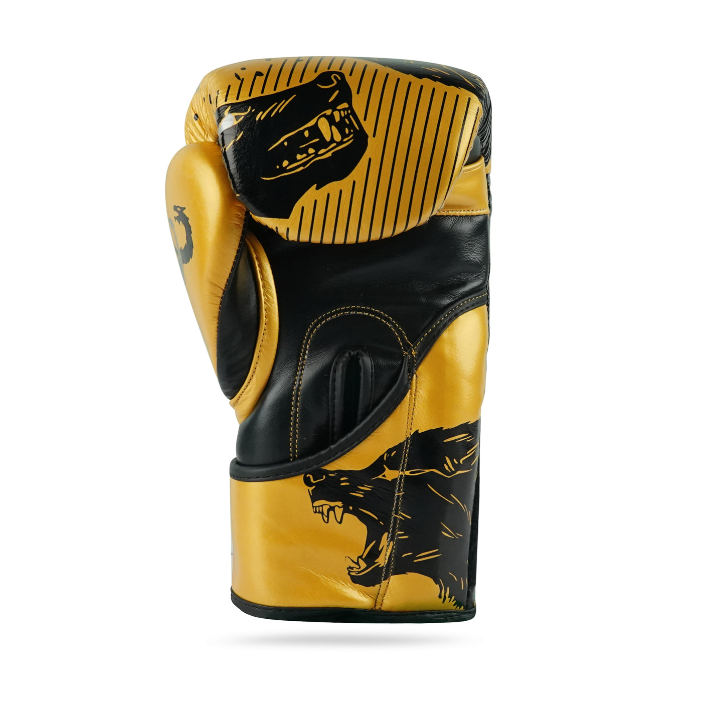 Wolf Golden/Black Genuine Leather Boxing Gloves