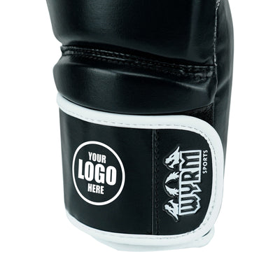 Custom Black PU Leather Boxing Training Gloves  C13