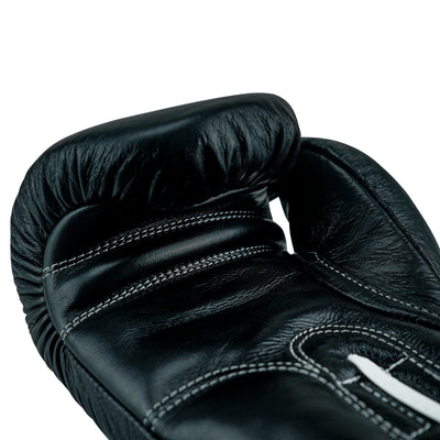 Custom Black Genuine Leather Boxing Training Gloves  C33