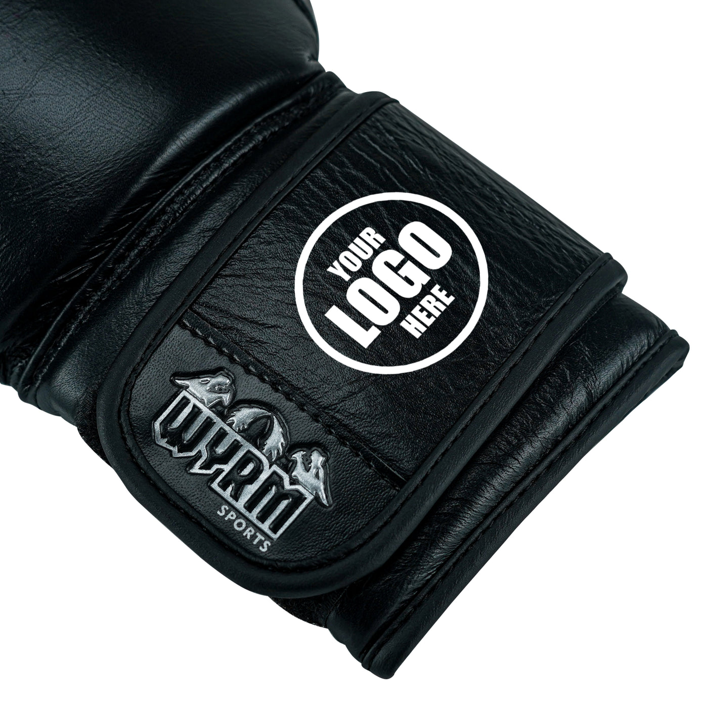 Custom Black Genuine Leather Boxing Training Gloves  C21