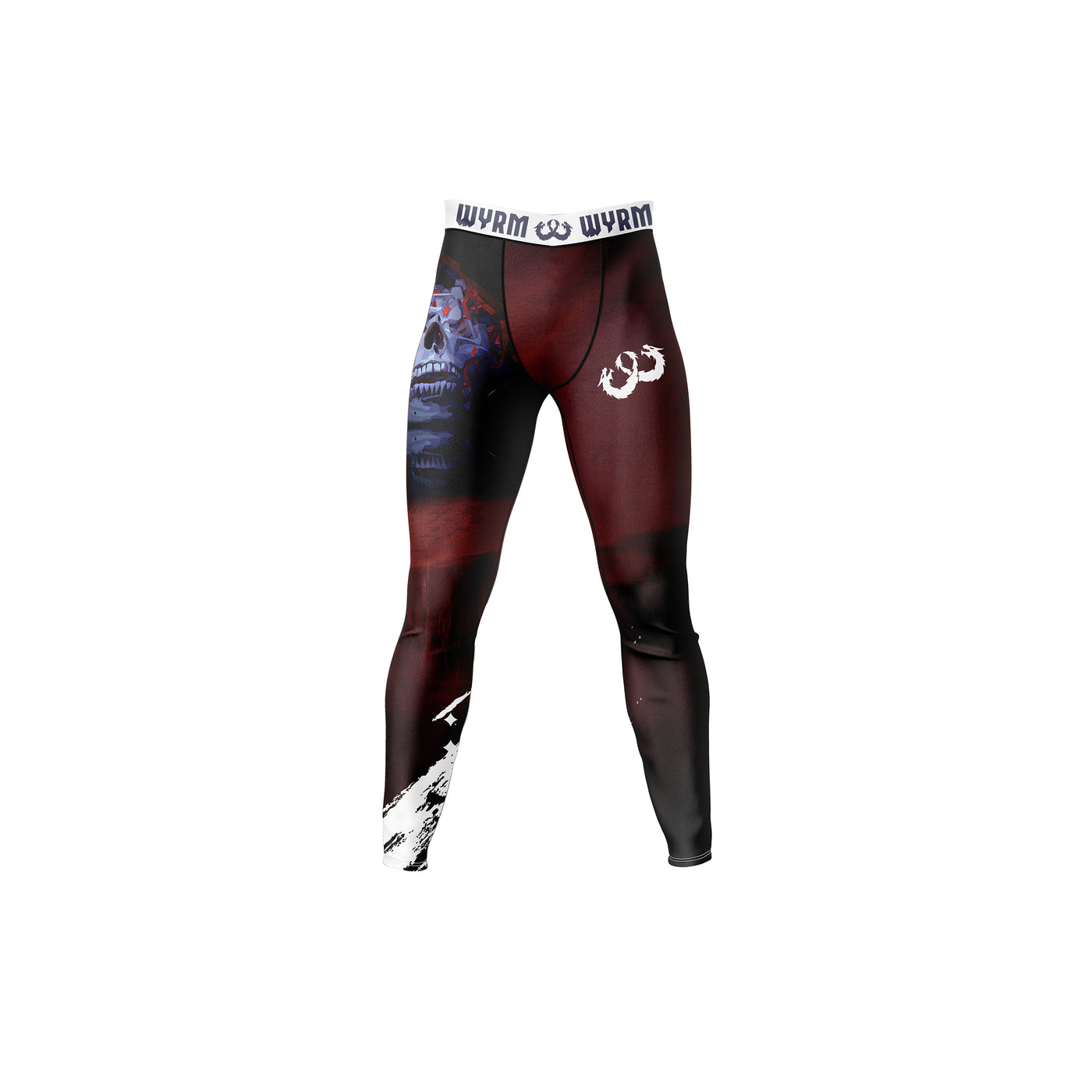 skull design mma compression pant for men