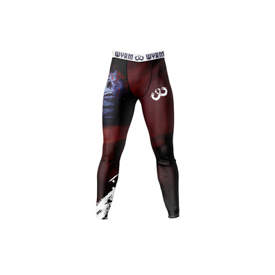 skull design mma compression pant for men