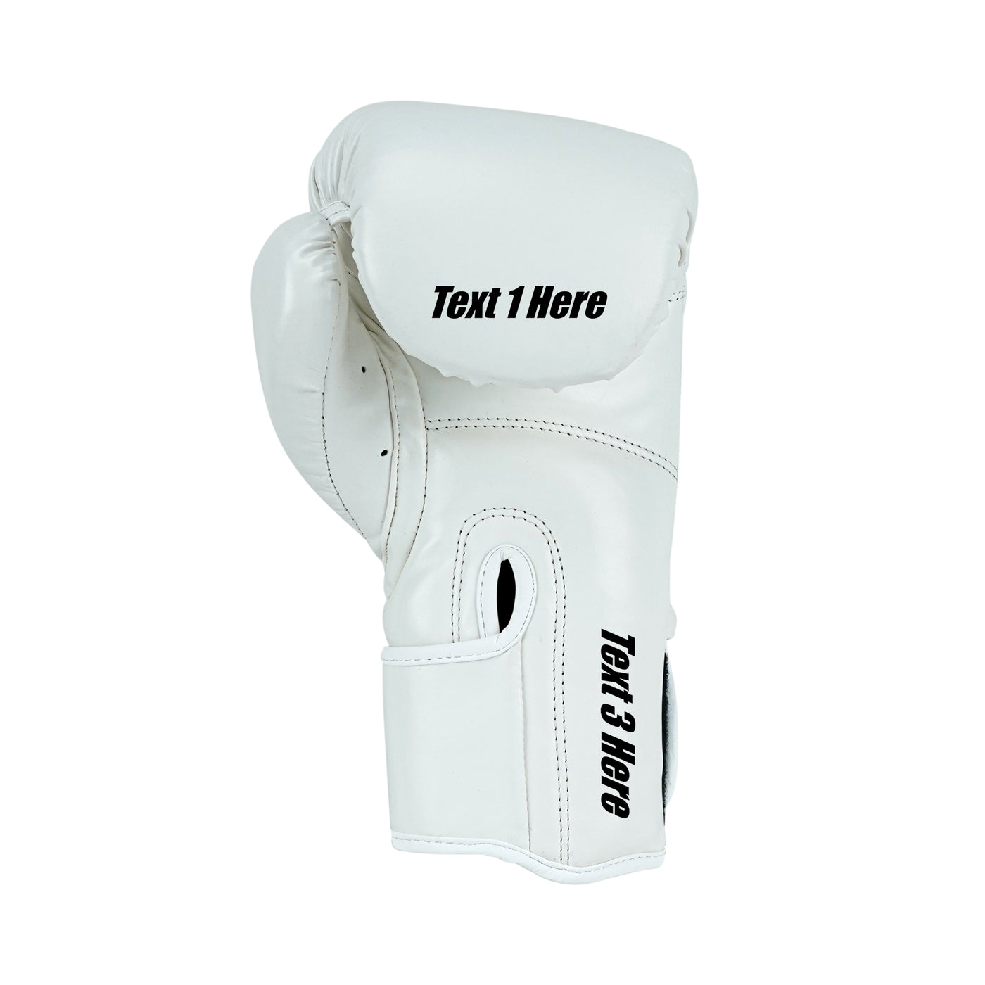 Custom White PU Leather Boxing Training Gloves C17