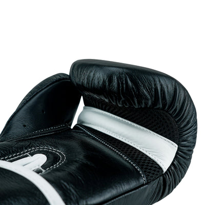 Custom Black Genuine Leather Boxing Training Gloves C22