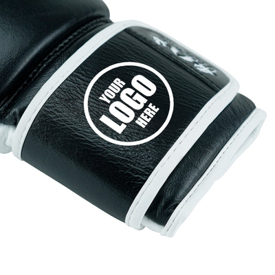 Custom Black Genuine Leather Boxing Training Gloves  C24