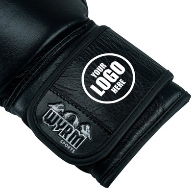 Custom Black Genuine Leather Boxing Training Gloves  C21