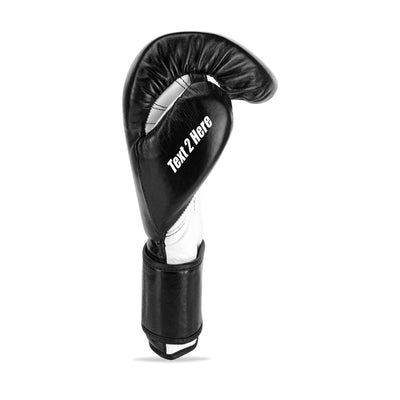 Custom Black Genuine Leather Boxing Gloves C19
