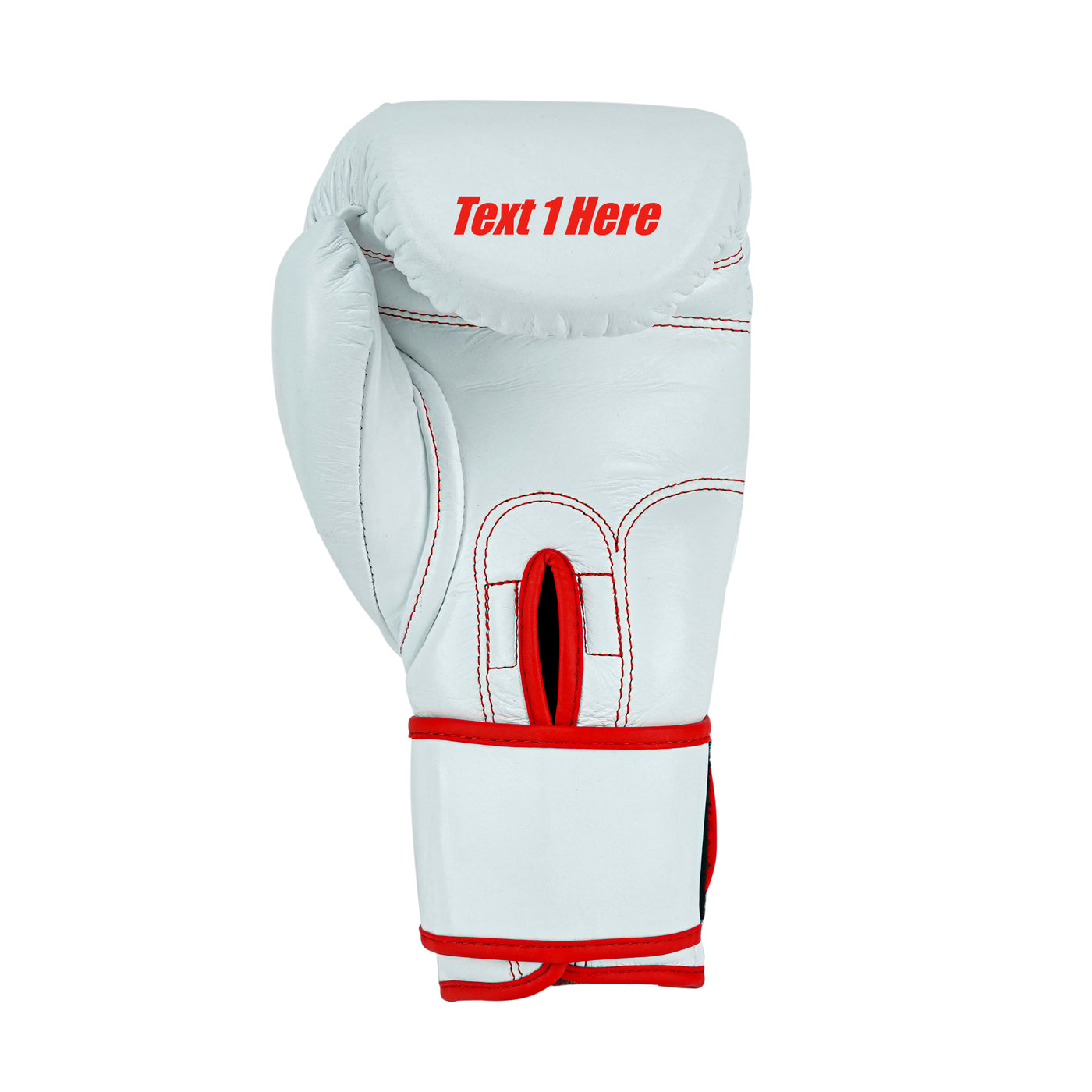 Custom White Genuine Leather Boxing Training Gloves C37