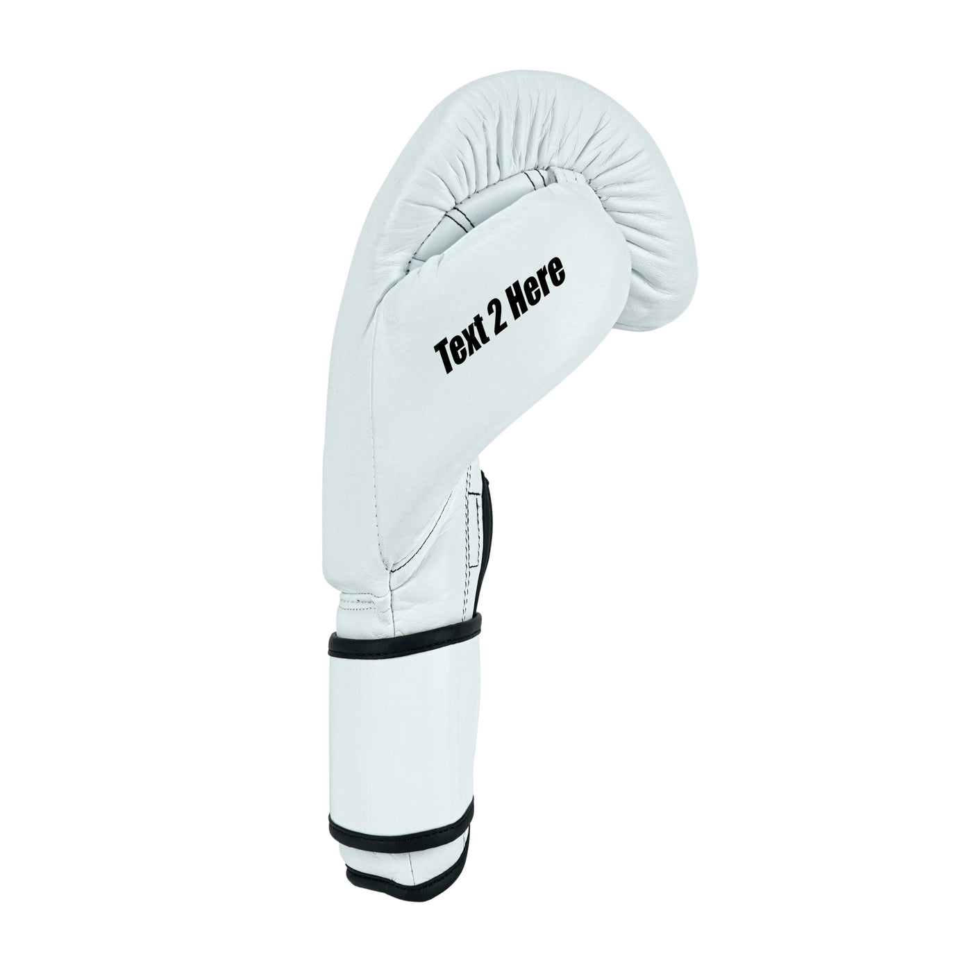Custom White Genuine Leather Boxing Training Gloves C35