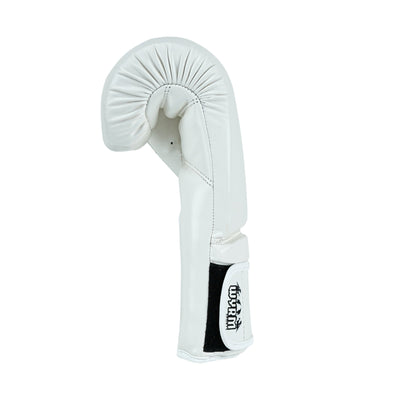 Custom White PU Leather Boxing Training Gloves C17