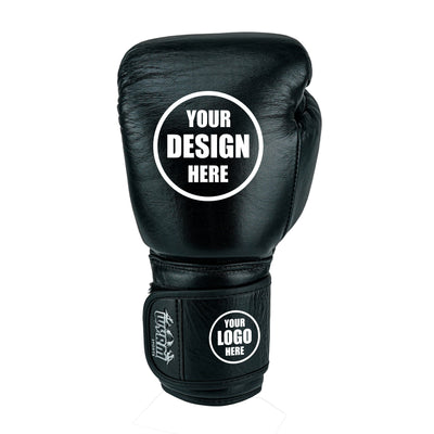 Custom Black Genuine Leather Boxing Training Gloves  C21