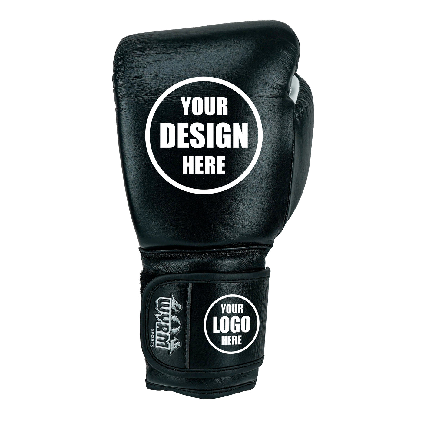 Custom Black Genuine Leather Boxing Training Gloves  C23