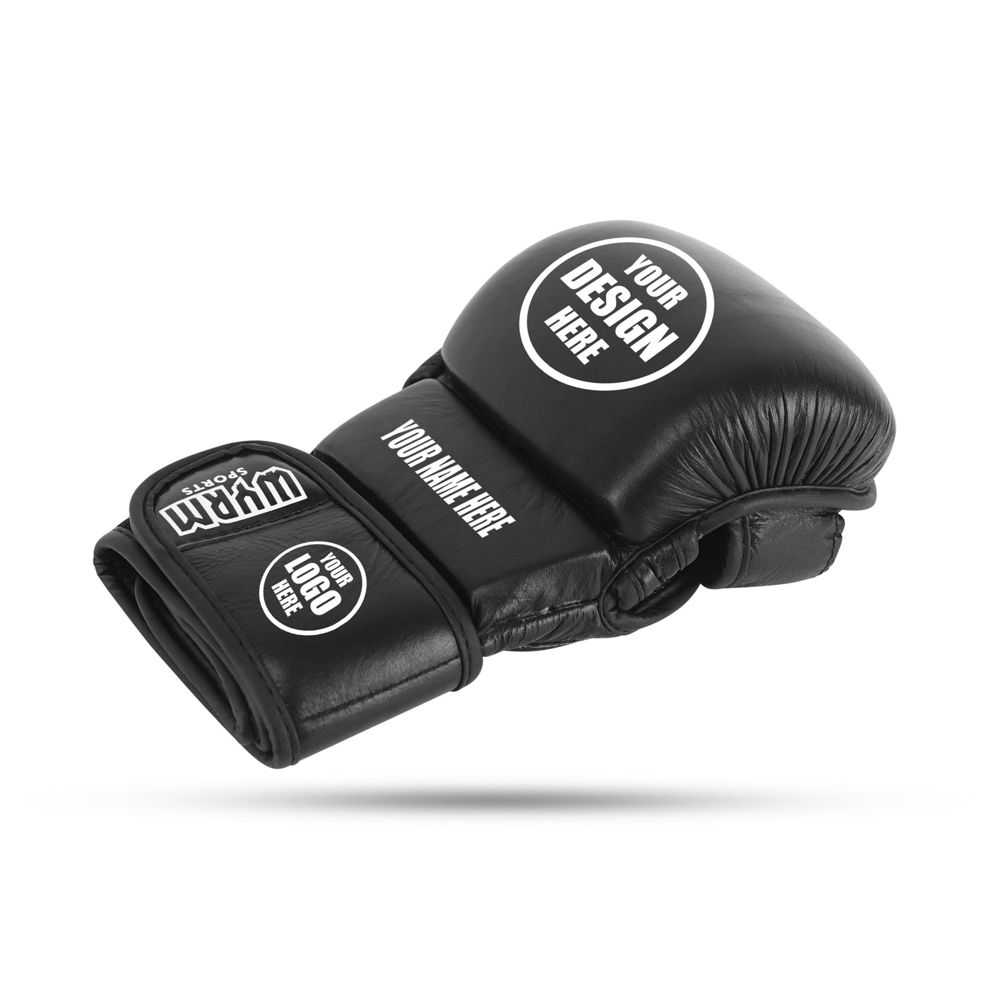Custom Black MMA Training Gloves