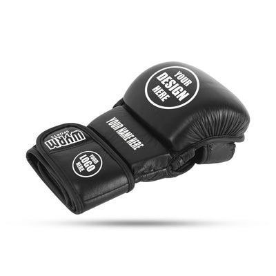 Custom Black MMA Training Gloves