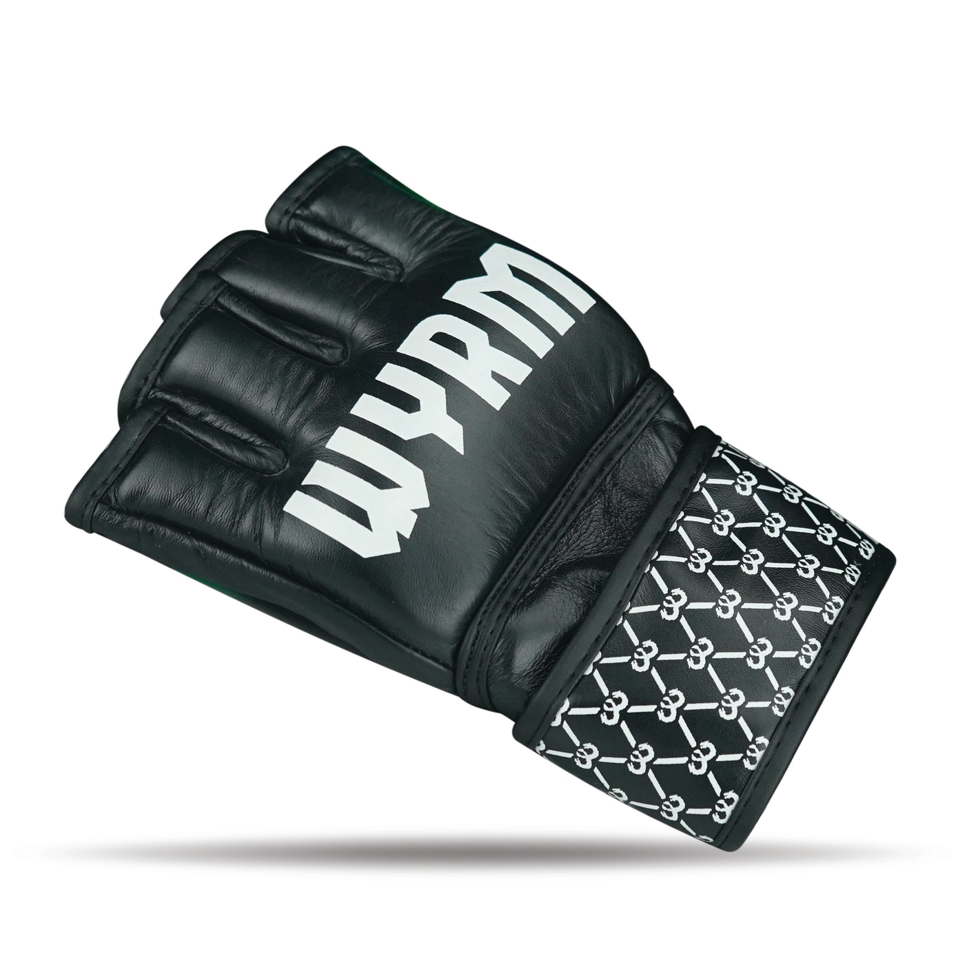 Pro Black MMA Fight Genuine Leather Gloves