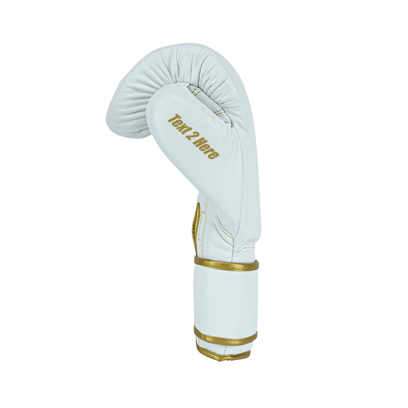 Custom White Genuine Leather Boxing Training Gloves C36